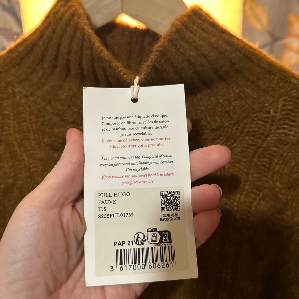 Sezane Hugo Jumper - Fauve (S) NWT - Picture 5 of 6